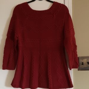 Calvin Klein Jeans Maroon Bell Sweater